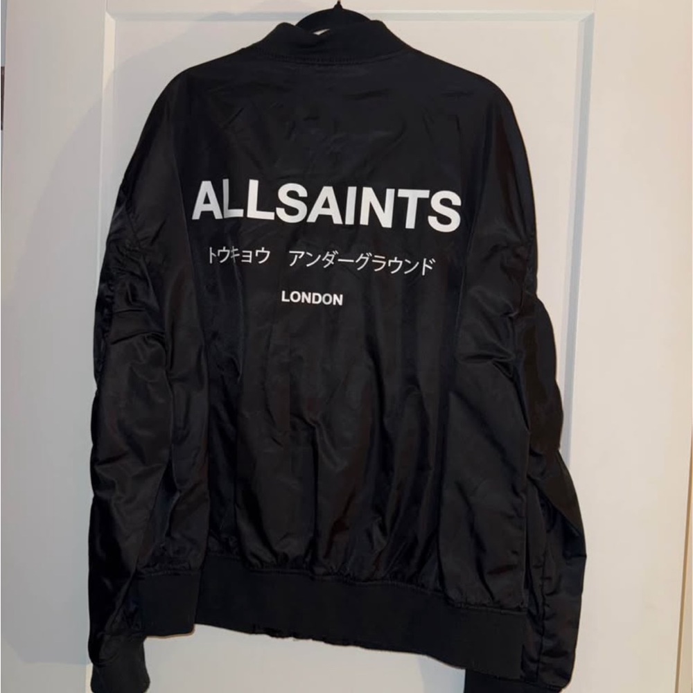All Saints Black Varsity Jacket